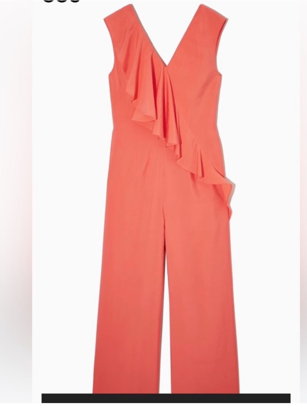 COS Women's Coral Ruffle V-Neck Jumpsuit 10 - Picture 2 of 4